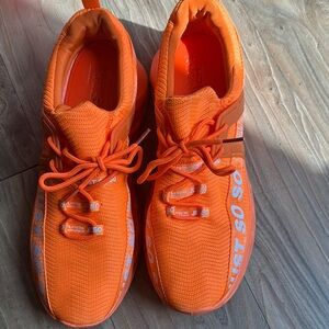 Vibrant Orange Athletic Sneakers